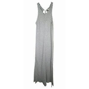 Joie Striped Sleeveless Maxi Dress With Back Tie Detail Medium